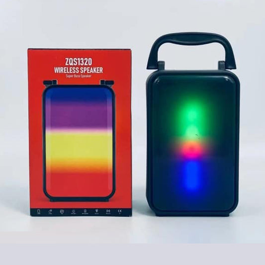 ZQS1320 Portable Wireless Bluetooth Speaker with Magic RGB LED Lights - Super Bass, TWS & 1200mAh Battery