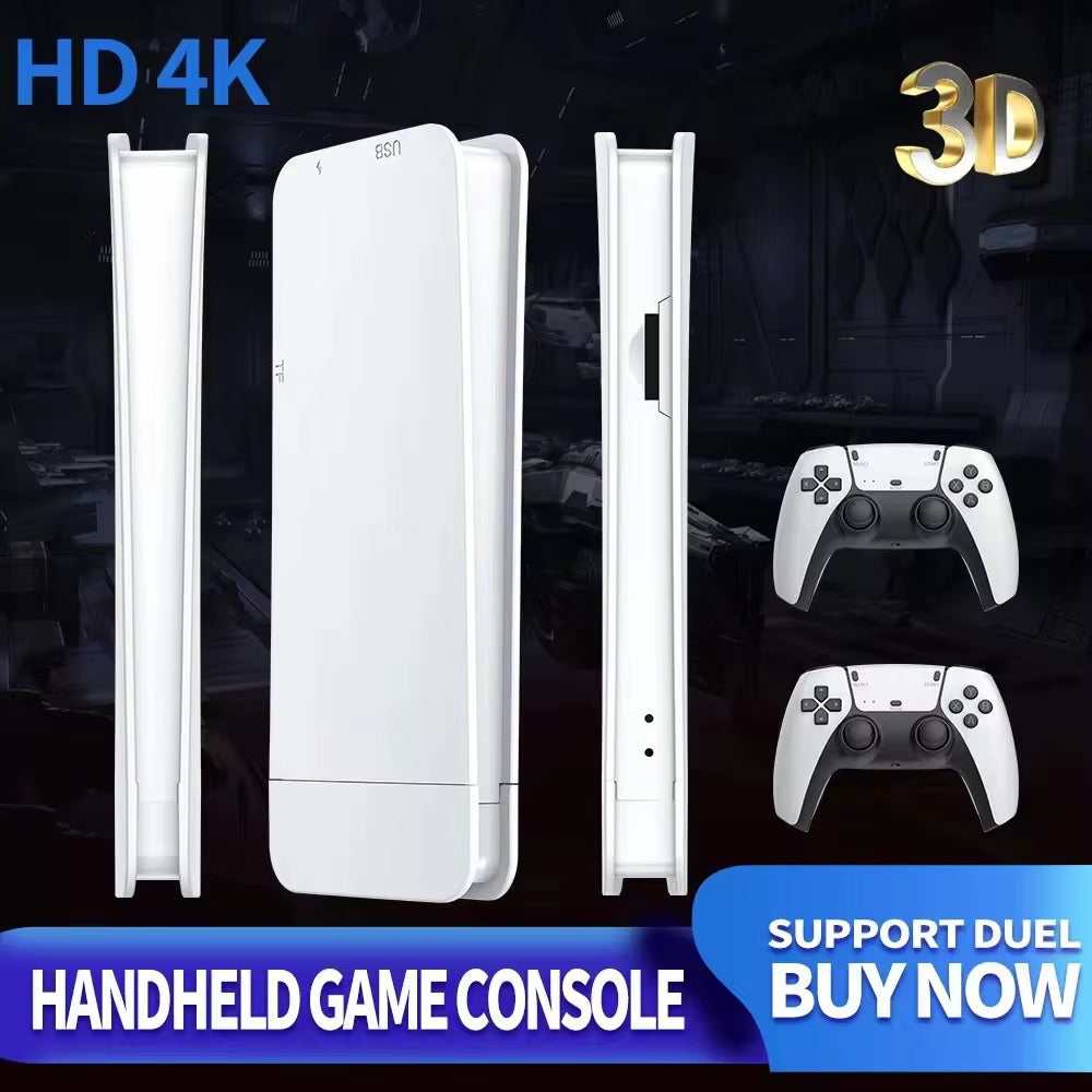 4K HD Wireless Retro Video Game Stick Console with Dual 2.4G Wireless Controllers - Plug and Play Emulator Supporting PS1, GBA, and MAME