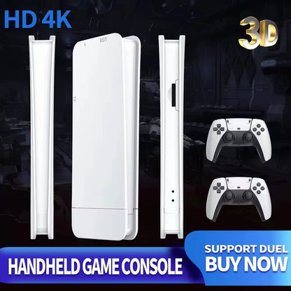 4K HD Wireless Retro Video Game Stick Console with Dual 2.4G Wireless Controllers - Plug and Play Emulator Supporting PS1, GBA, and MAME