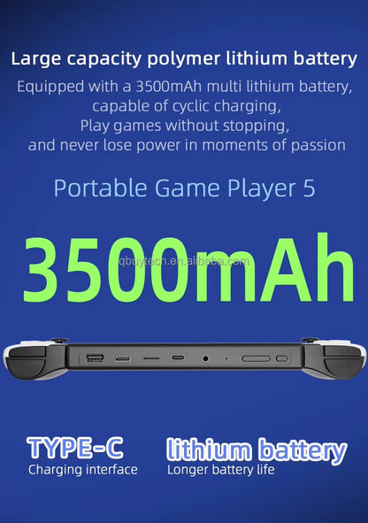 7.0-Inch Portable Handheld Game Console - HC8000 Open Source Linux System with Quad-Core CPU, 30+ Emulators, 3500mAh Battery & HDMI TV Output