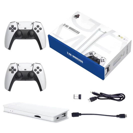 4K HD Wireless Retro Video Game Stick Console with Dual 2.4G Wireless Controllers - Plug and Play Emulator Supporting PS1, GBA, and MAME