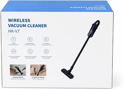 Wireless Vacuum Cleaner HK-V7 - 15000Pa Powerful Suction Cordless Stick Vacuum