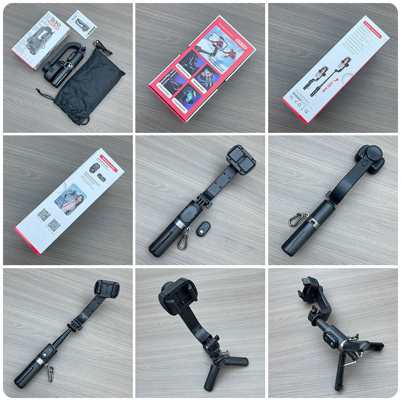 Q30 Single-Axis Handheld Gimbal Stabilizer and Extendable Selfie Stick Tripod with Wireless Bluetooth Remote