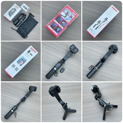 Q30 Single-Axis Handheld Gimbal Stabilizer and Extendable Selfie Stick Tripod with Wireless Bluetooth Remote