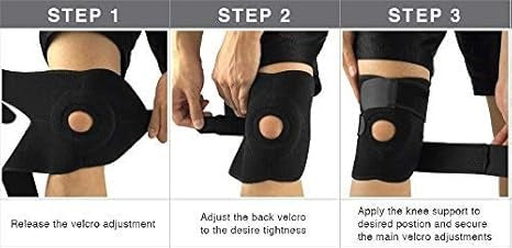 Open-Patella Adjustable Knee Brace for Arthritis, Joint Pain Relief & Injury Recovery