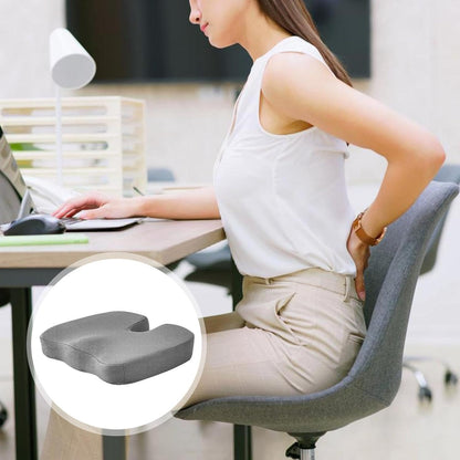Orthopedic U-Shaped Memory Foam Seat Cushion for Sciatica & Tailbone Pain Relief