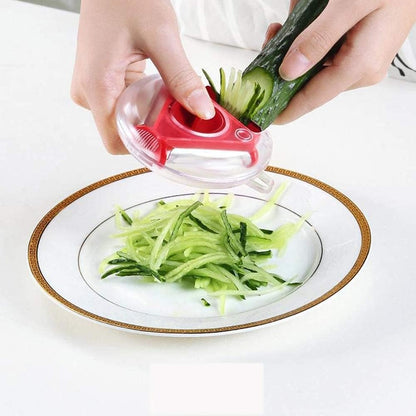 3-in-1 Multifunctional Rotary Vegetable Peeler - Stainless Steel Julienne Slicer and Fruit Peeling Tool