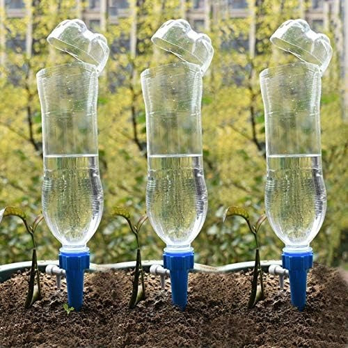 Adjustable Self-Watering Spikes for Plant Bottles with Slow-Release Control Valve - Pack of 5