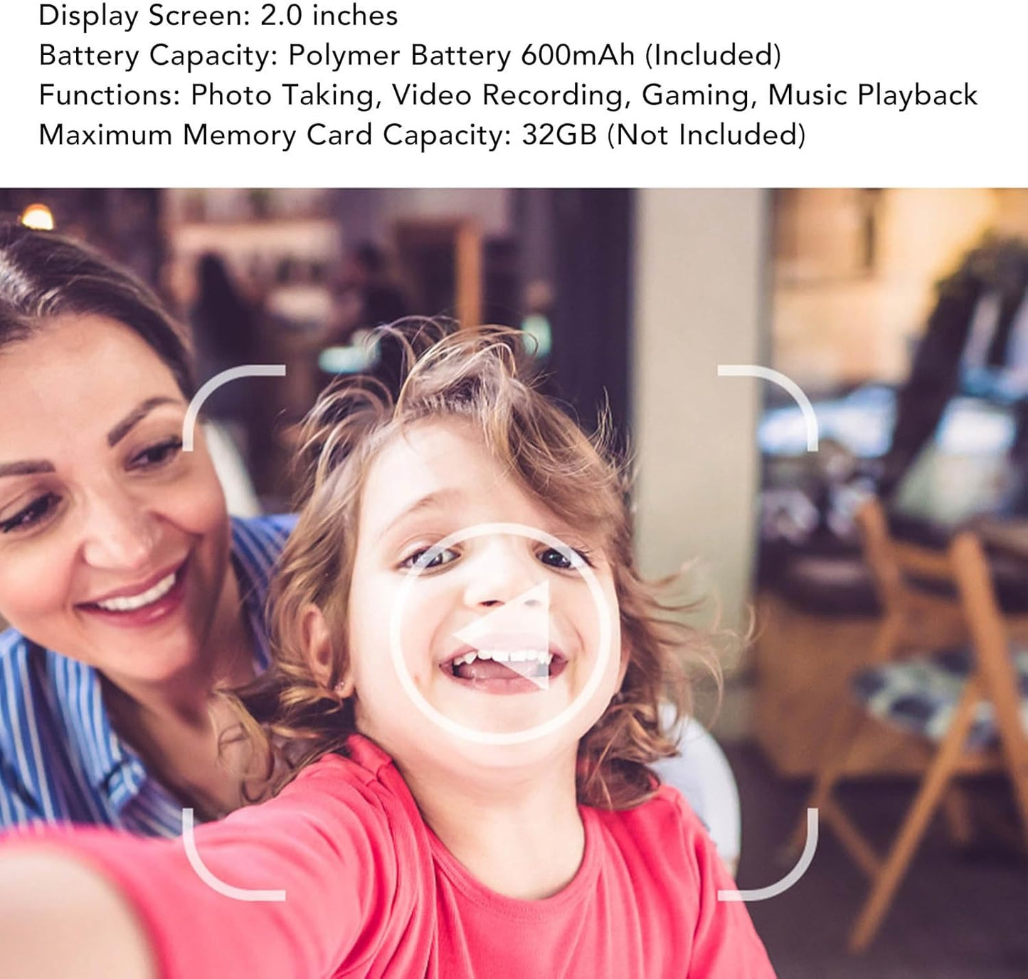 Premium HD Selfie Digital Camera for Kids with 2-in-1 Tripod & Selfie Stick