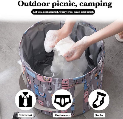 Collapsible Portable Foot Bath Basin & Multipurpose Travel Soaking Tub