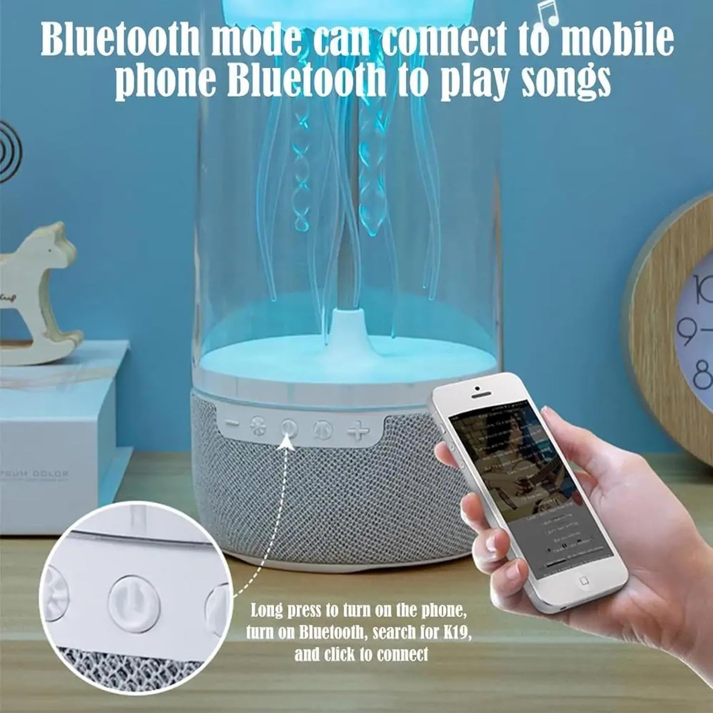 Generic Rainbow Jellyfish Bluetooth Speaker & Colorful LED Desk Lamp