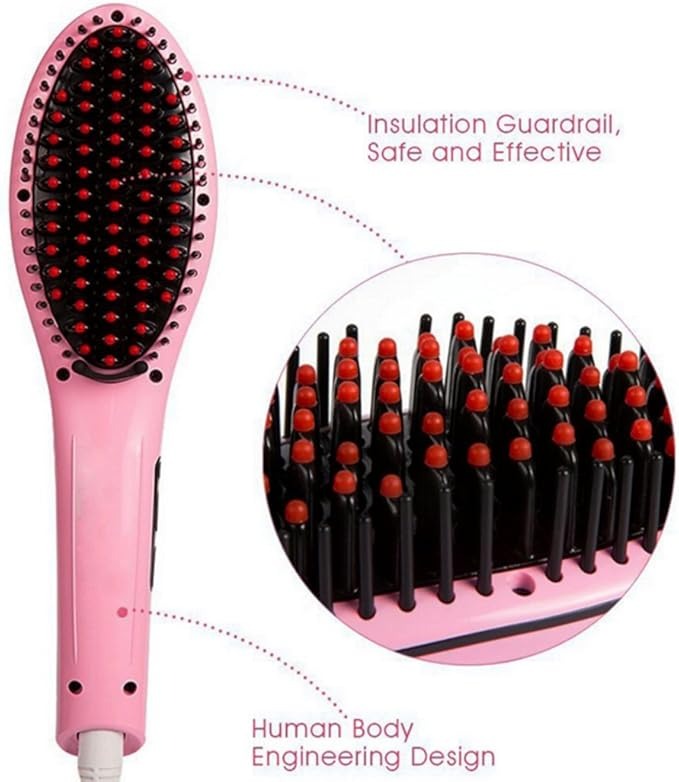 Professional Fast Hair Straightener Brush with LCD Display