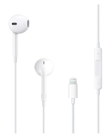 Premium Wired Lightning Earphones with Built-In Microphone and Remote - High-Fidelity Audio for iOS Devices
