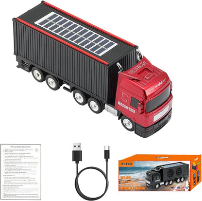 WSTER WS-691 Solar Powered Bluetooth Speaker - Retro Truck Design Portable Wireless Speaker with TWS, FM Radio & USB