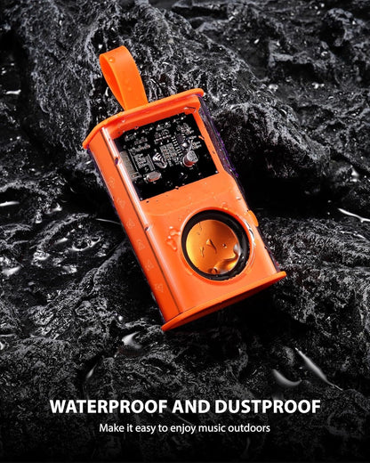 C2 Mini Portable Wireless Bluetooth Speaker with Transparent Cyberpunk Design, RGB LED Atmosphere Lights, and 360-Degree Surround Sound