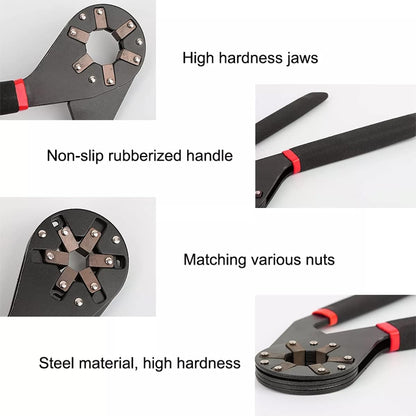 8-Inch Bionic Adjustable Wrench – Multi-Functional 14-in-1 High-Carbon Steel Hand Tool with Non-Slip Grip