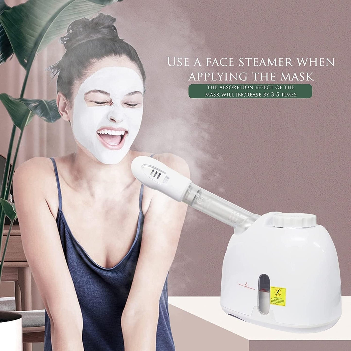 Professional 2-in-1 Nano Ionic Facial Steamer with Aromatherapy and Rotatable Nozzle