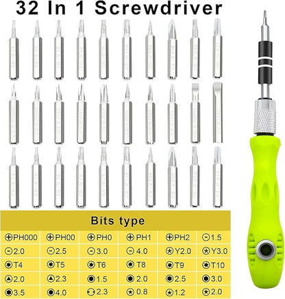 Ultimate 32-in-1 Precision Magnetic Screwdriver Set for Electronics & Home DIY