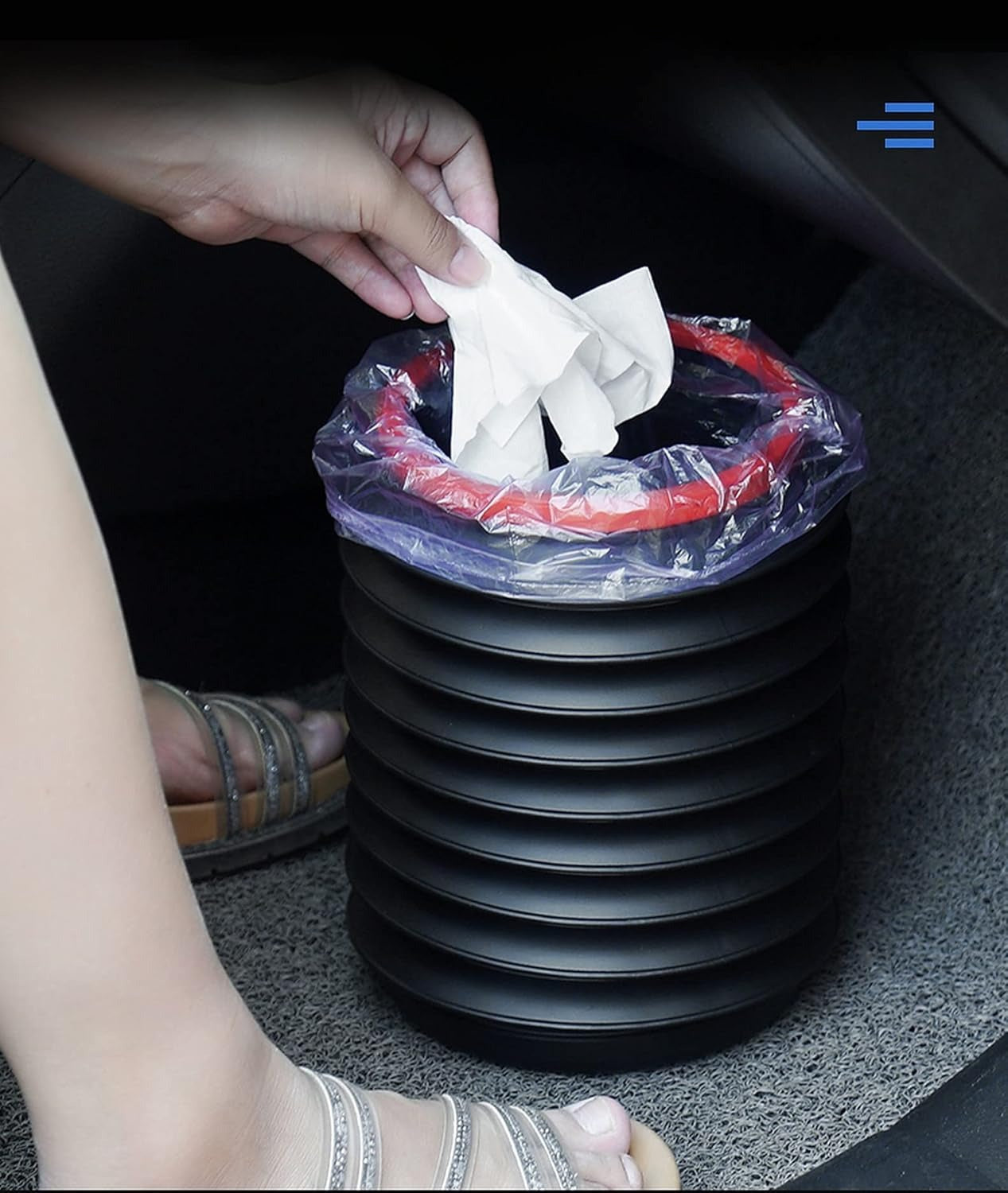 Foldable & Retractable Car Trash Bin