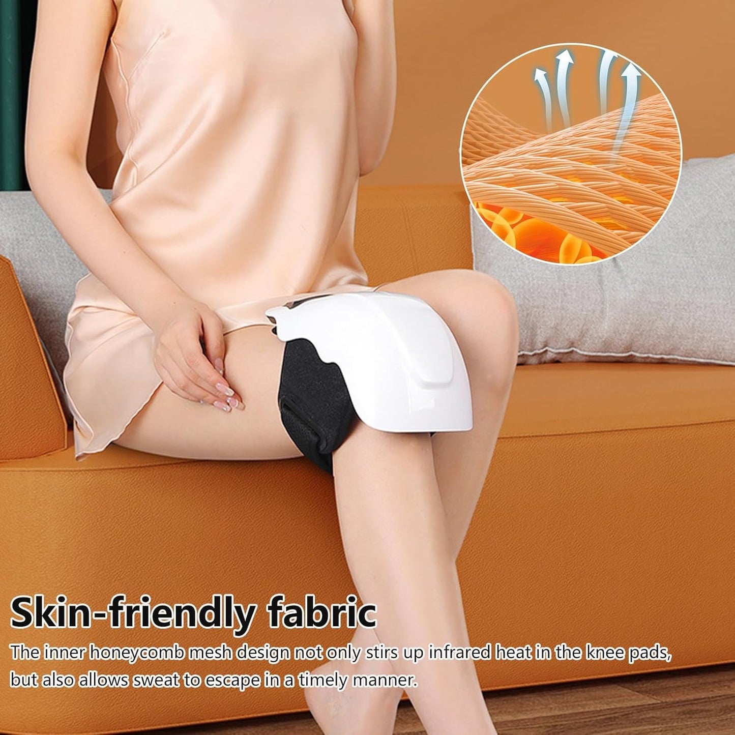 Premium Intelligent Cordless Knee Massager with Heat Therapy, Air Compression & Vibration for Joint Pain Relief
