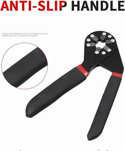 8-Inch Bionic Adjustable Wrench – Multi-Functional 14-in-1 High-Carbon Steel Hand Tool with Non-Slip Grip