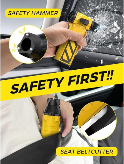 Premium 110,000 RPM Cordless Compressed Air Duster & Mini Vacuum - 3-in-1 Portable Jet Blower with Emergency Tools