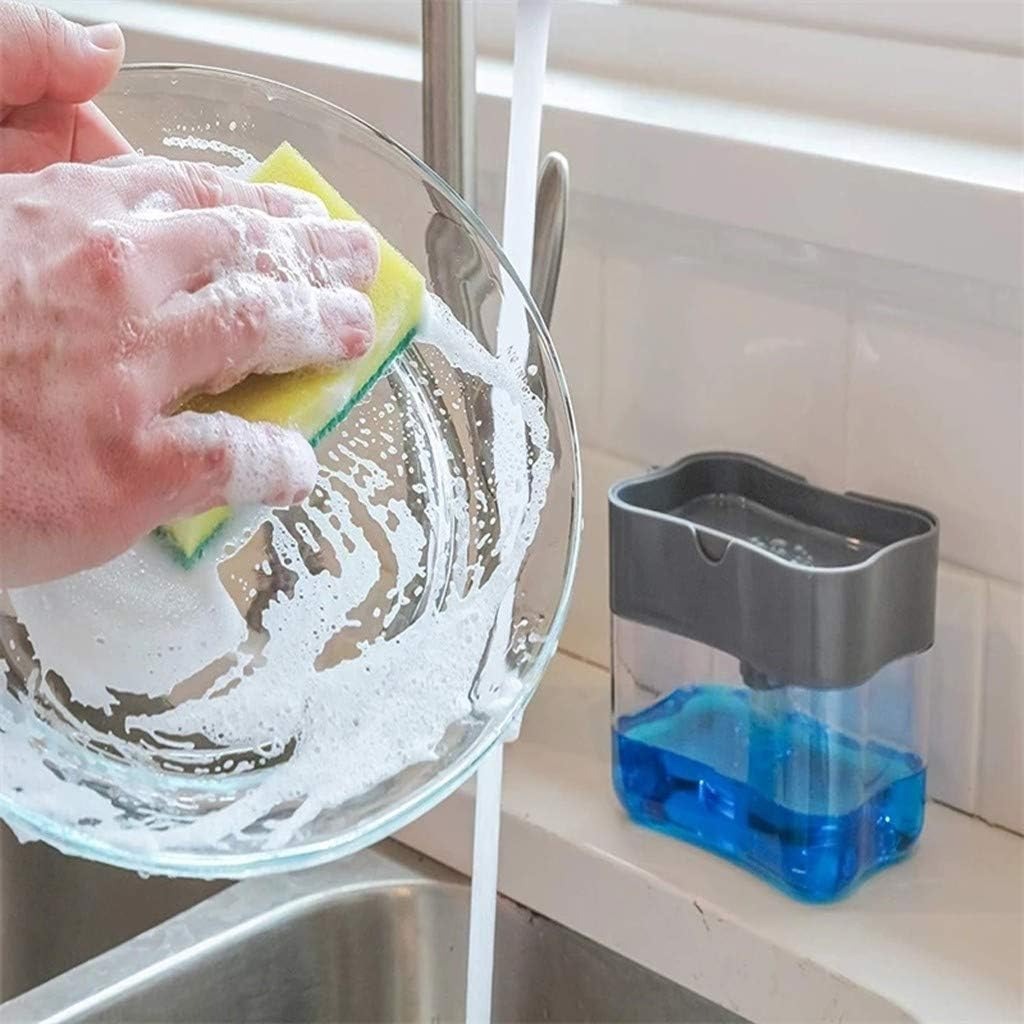 Premium 2-in-1 Kitchen Liquid Soap Dispenser and Sponge Holder Caddy