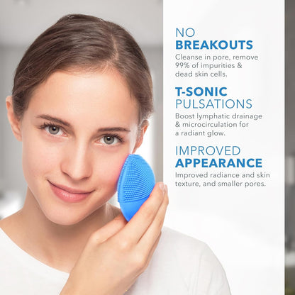 FOREO LUNA mini 2 Sonic Facial Cleansing Brush & Anti-Aging Massager - Ultra-Hygienic Silicone Face Cleanser