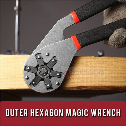 8-Inch Bionic Adjustable Wrench – Multi-Functional 14-in-1 High-Carbon Steel Hand Tool with Non-Slip Grip