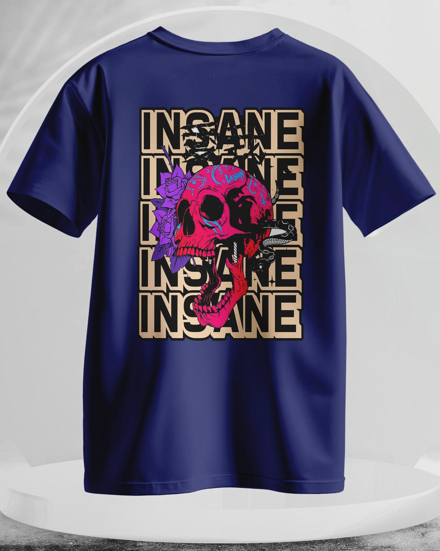 Insane - Men Stylish Back Printed T-Shirts – (Regular)