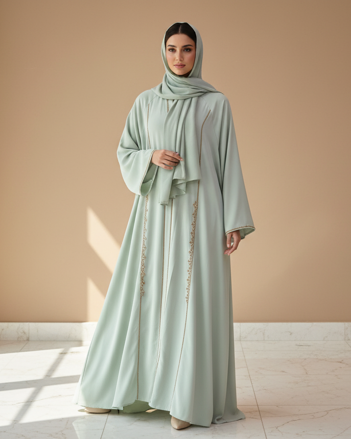 Plein Air Color Abaya - Luxury Dubai Everyday Wear