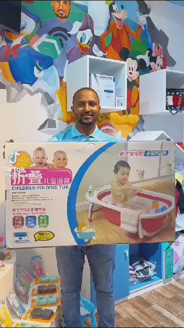 Foldable New Born Baby Bath Tub With Soft Bathmat