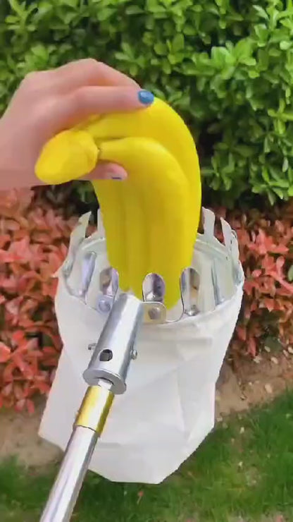 منتقي فواكه تلسكوبي من الفولاذ المقاوم للصدأ مع سلة ناعمة