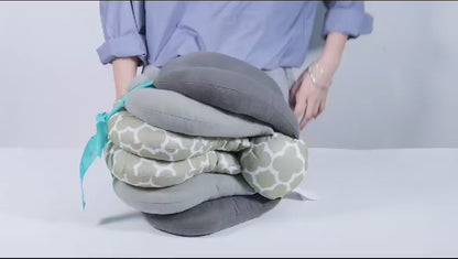 Ergonomic Adjustable Multi-Layer Nursing Pillow for Breastfeeding and Infant Support - Pink