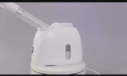 Professional 2-in-1 Nano Ionic Facial Steamer with Aromatherapy and Rotatable Nozzle
