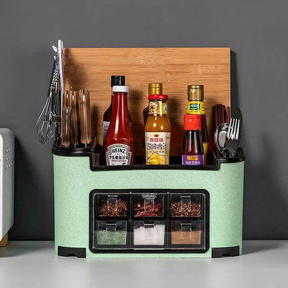 Multifunctional Kitchen Rack, Seasoning Box Set Combination