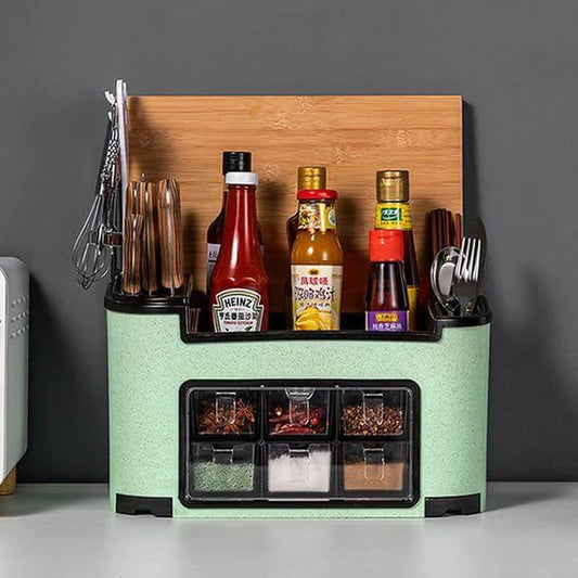 Multifunctional Kitchen Rack, Seasoning Box Set Combination