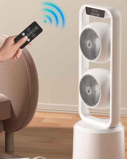 Desktop twin fan with double layer tower fan | Delivery: 2 to 3 business days | Limited stocks available | Hurry before Sold Out