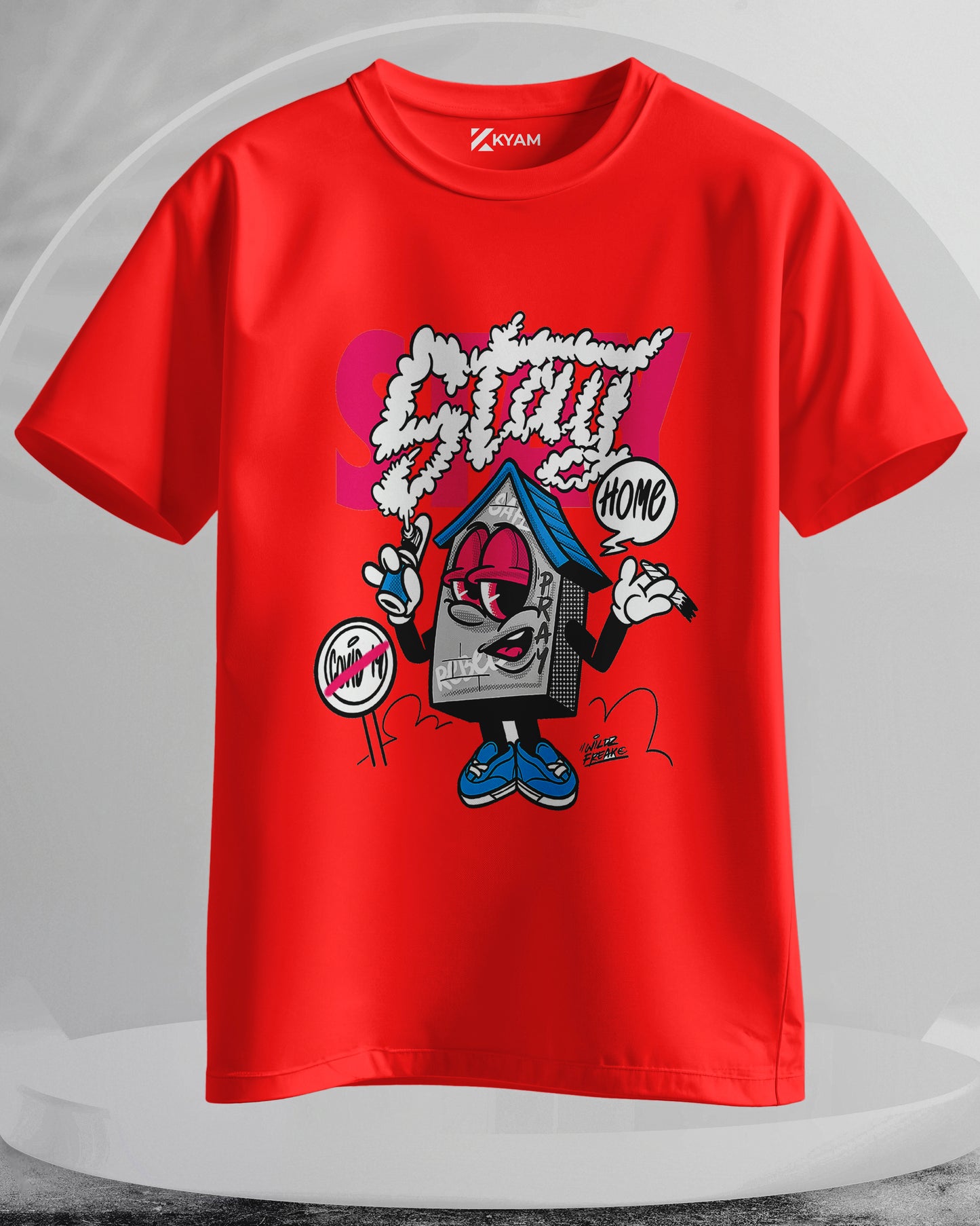 Stay Home - Men Stylish Printed T-Shirts – (Regular)