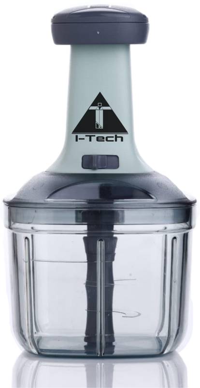 Itech by I-TECH Square Push Chopper 900ml, Steel Large Manual Hand-Press Vegetable & Fruit Chopper-KYAMSTORE