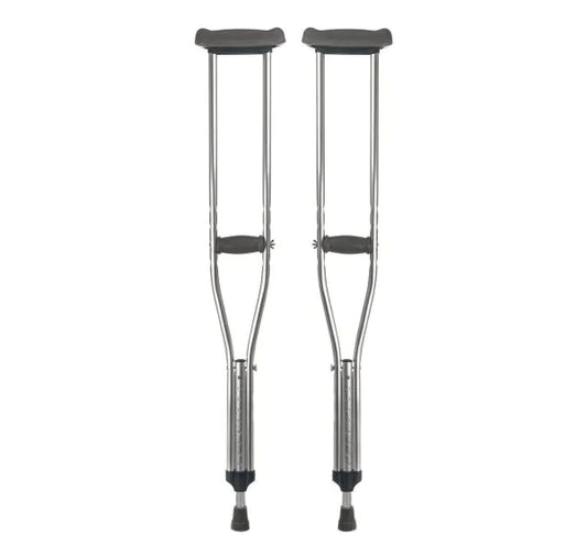 Crutches for Adults (Pair) - Lightweight, Adjustable Aluminum Walking Crutches