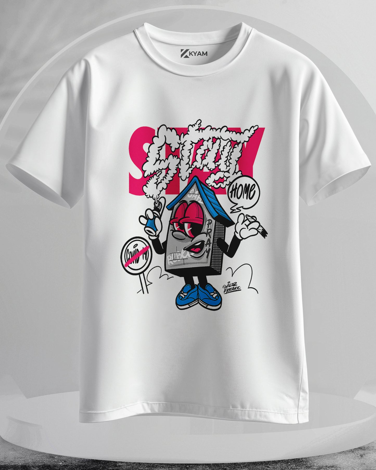 Stay Home - Men Stylish Printed T-Shirts – (Regular)