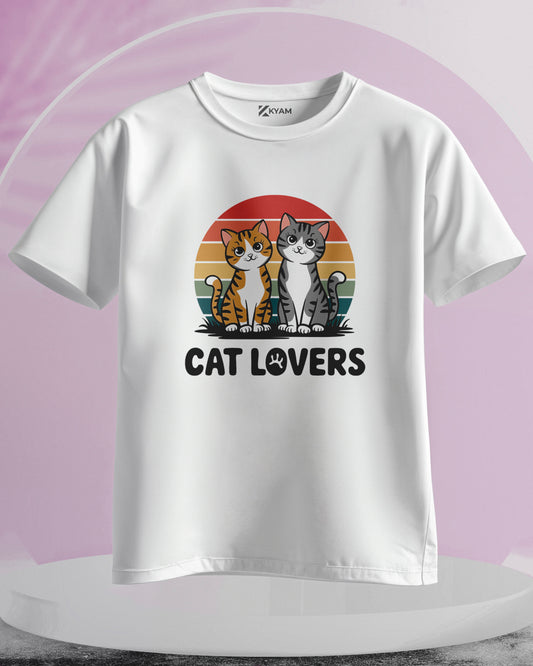 Cat Lovers - Women Stylish Printed T-Shirts - (Oversized)