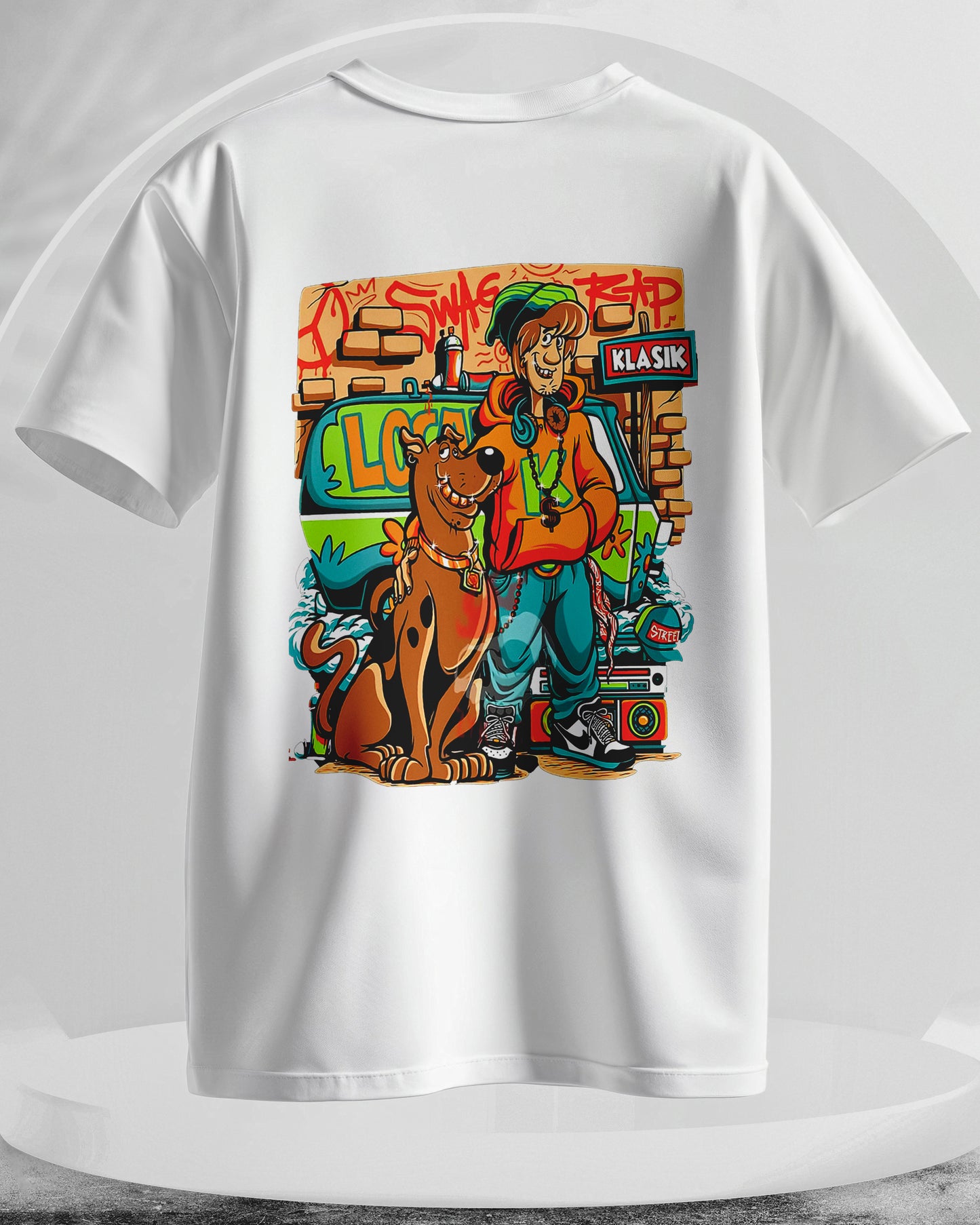 Scooby-Doo - Men Stylish Back Printed T-Shirts – (Regular)