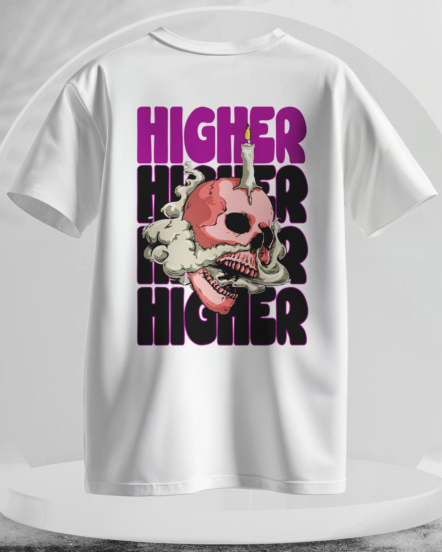 Higher - Men Stylish Back Printed T-Shirts – (Regular)