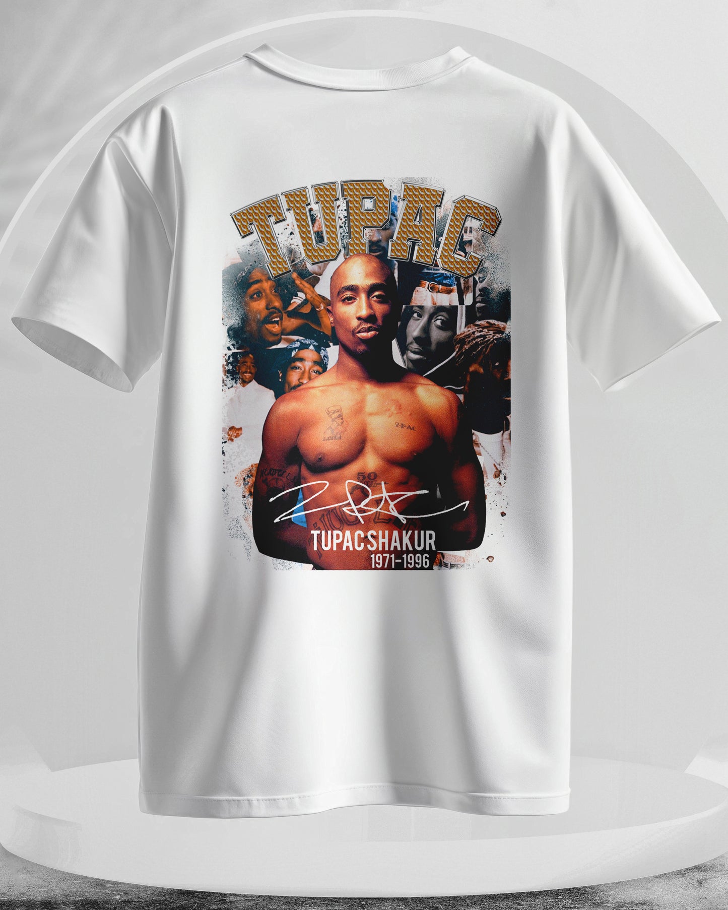 Tupac Shakur - Men Stylish Back Printed T-Shirts – (Regular)