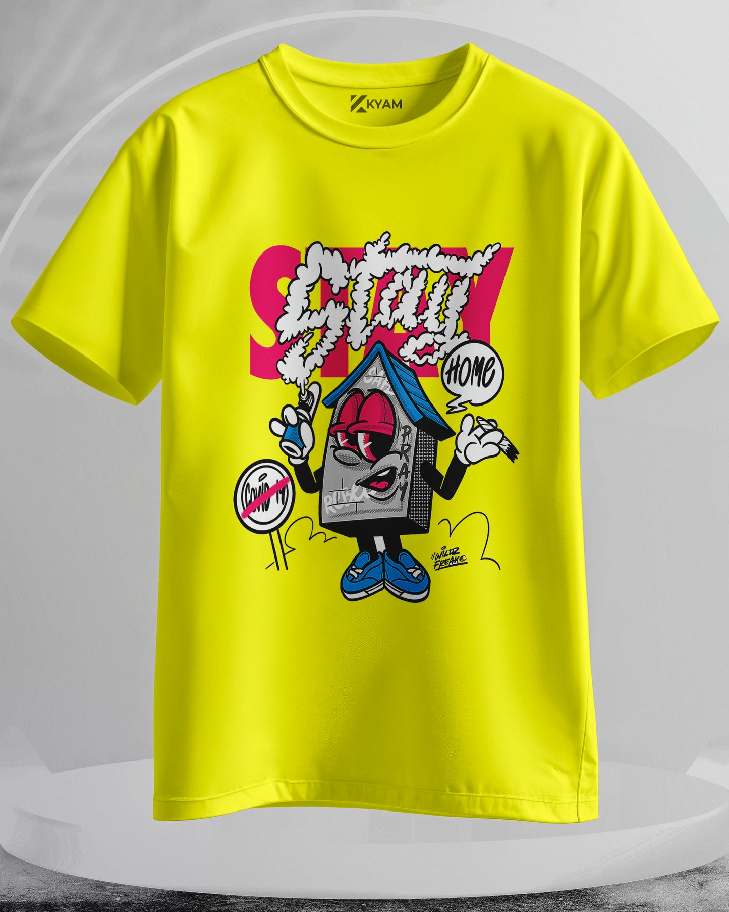 Stay Home - Men Stylish Printed T-Shirts – (Regular)