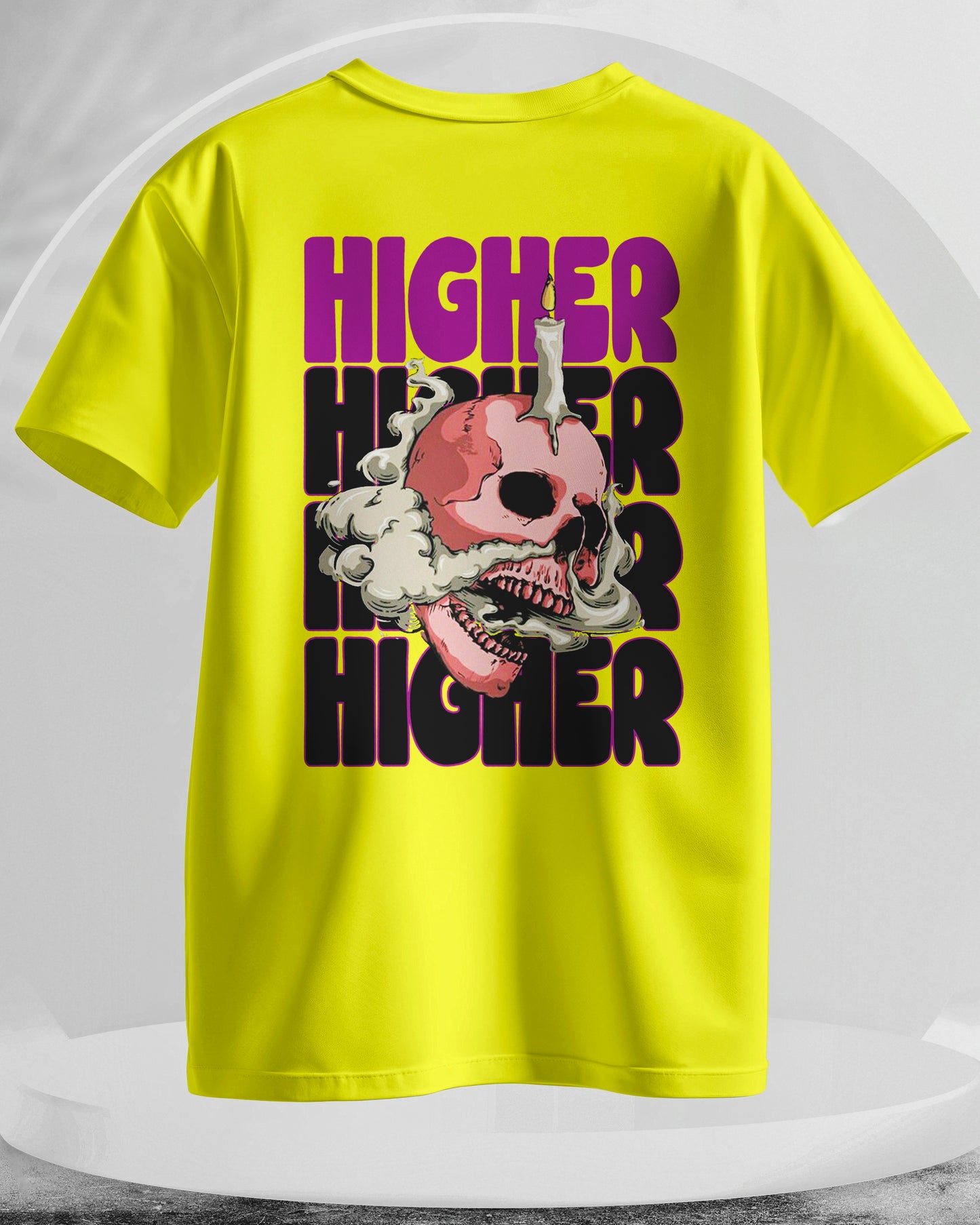 Higher - Men Stylish Back Printed T-Shirts – (Regular)